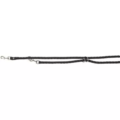 Laisse réglable TRIXIE Cavo - Noir L–XL: 2m ø18mm - Pratique et résistant