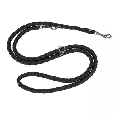 Laisse réglable TRIXIE Cavo - Noir L–XL: 2m ø18mm - Pratique et résistant