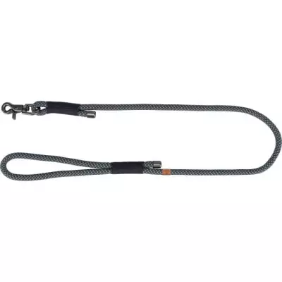 Laisse TRIXIE Soft Rope - Noire et grise - S-XL: 1m Ø 10mm