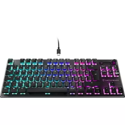 Turtle Beach Clavier gaming PC TITAN Switch mécanique linéaire sans pavé numérique Vulcan TKL avec éclairage RGB AIMO par
