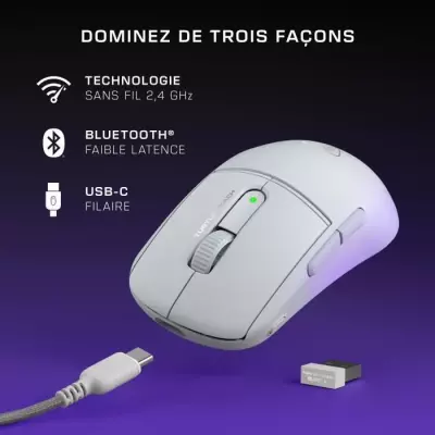 Souris gaming sans fil Turtle Beach Burst II Air Blanche - Compacte et performante