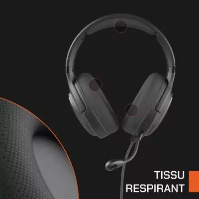 Casque gamer filaire - NOVA GAMING - Borealis - Micro amovible - LED RBG - Noir