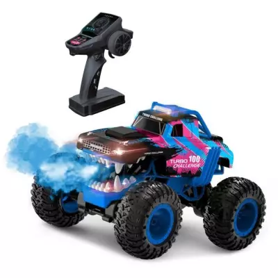 Voiture Télécommandée - TURBO CHALLENGE - Smashroar TC100 - Bleu - 1/12