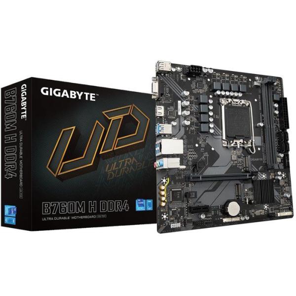 Carte mere - GIGABYTE - B760M H DDR4 - Format Micro-ATX - Chipset Intel B760 - DDR4