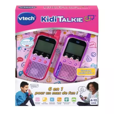 Talkies-walkies VTECH Kidi - Rose & Violet - Dimensions du colis: 23cm x 28cm x 6cm