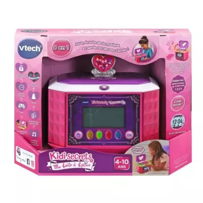 Boîte à bijoux rose VTECH - Kidisecrets: Réveil enfant glamour