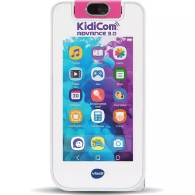 Téléphone Jouet Enfant VTECH - KidiCom Advance 3.0 - Blanc - Fonctionnalités High-Tech