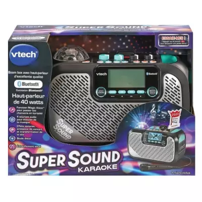 Enceinte Karaoké VTECH - Supersound Karaoke 40W - Noir et gris - MICRO - KARAOKE ENFANT
