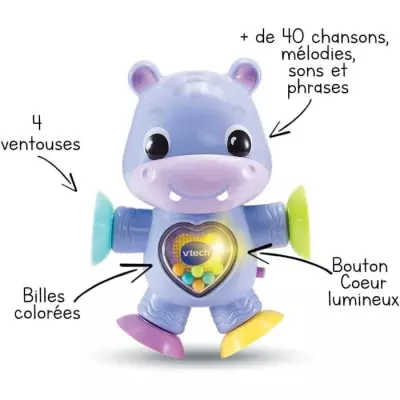 Découvrez VTECH BABY - Théo, Mon Hippo Pirouette - Jouet Hochet