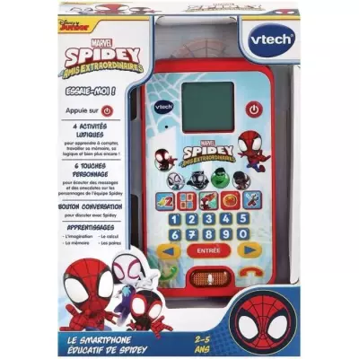 VTECH - SPIDEY Le Smartphone Éducatif - Rouge - Enfant - 3 ans