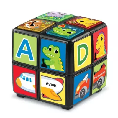 Cube d'éveil VTECH BABY - Tourni Cube - Alphabet, Animaux, Véhicules