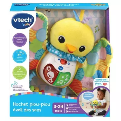 Hochet Piou-Piou éveil des sens VTECH BABY - 18x20x8 cm