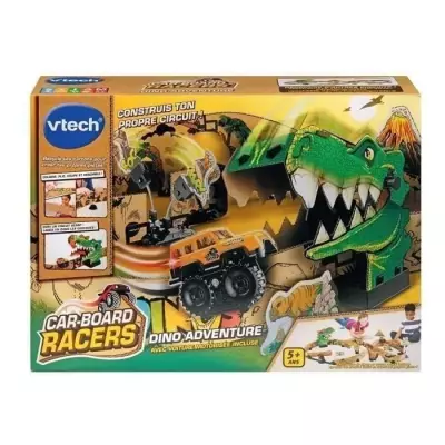 Circuit de course en carton VTECH CAR-BOARD RACERS DINO ADVENTURE - 5 ans + Marron - 31x43x13 cm