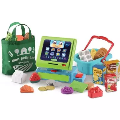 Caisse Enregistreuse Interactive Maxi Shopping VTECH - Jeux d'Imitation - 31x58x13 cm