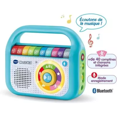Baladeur Musical VTECH BABY Music'kid - 40 chansons - Mixte - Compact et Ludique