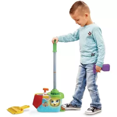 VTECH - P'tit Chariot de Ménage Magi'clean - Jeu d'Imitation Fun