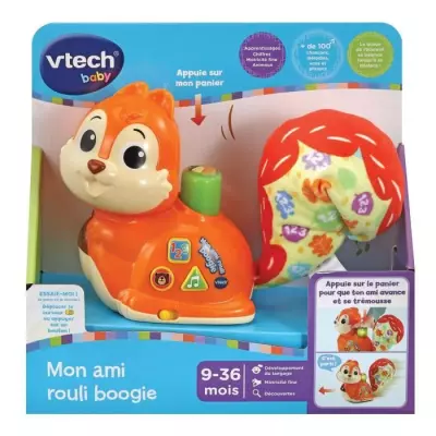 Jouet interactif VTECH BABY: Mon Ami Rouli Boogie - Bébé 9 mois - Orange et rouge