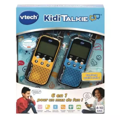 Talkie Walkie VTECH Kidi Talkie - Bleu & Jaune 6 en 1