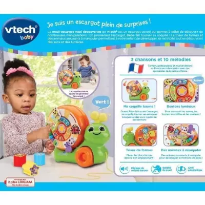 Découvrez VTECH ROULI-ESCARGOT MAXI: Boîte à Musique Amusante
