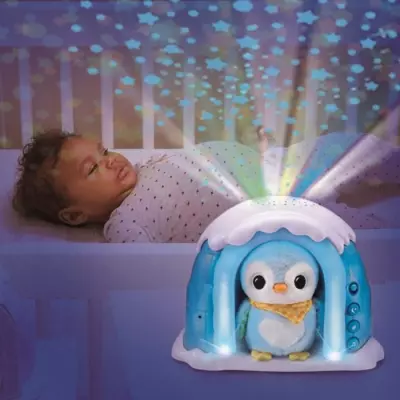 Veilleuse P'tit Pingouin Nuit Étoilée - Hochet 