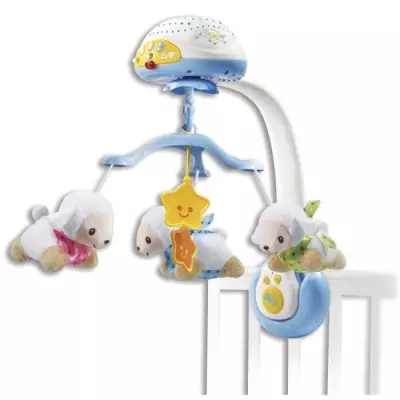 Veilleuse Vtech Baby Lumi Mobile Compte-Moutons Bleu - Éveil doux et ludique