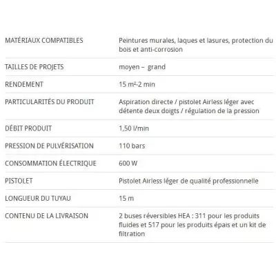 Station de peinture WAGNER HEA CS350R - Performance compacte