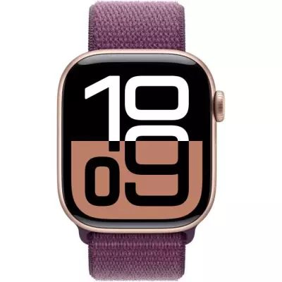 Montre intelligente Apple Watch Series 10 GPS - 42mm - Rose Gold - Plum Sport Loop