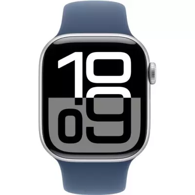 Montre Apple Watch Series 10 GPS 42mm - Silver Aluminium - Bracelet Denim Sport Band