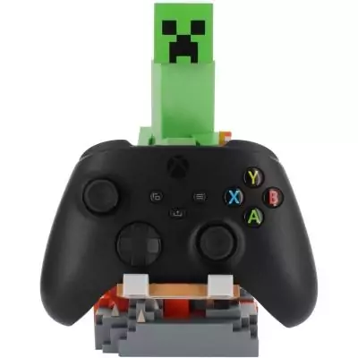 Figurine Minecraft Creeper - EXQUISITE GAMING - Cable Guys - Support écouteurs, smartphone ou petit accessoire - 20 cm