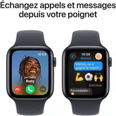 Montre Apple Watch SE GPS 44mm - Midnight Aluminium - Bracelet Sport - M/L