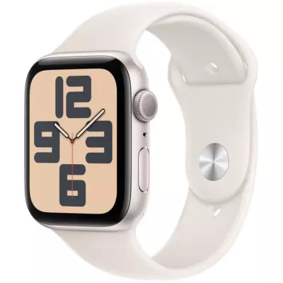 Montre Apple Watch SE GPS 44mm Starlight Aluminium - Bracelet Sport Band - M/L