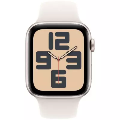 Montre Apple Watch SE GPS 44mm Starlight Aluminium - Bracelet Sport Band - M/L