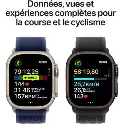 Montre Apple Watch Ultra 2 GPS + Cellular - Titanium Noir - Trail Loop Noir - M/L