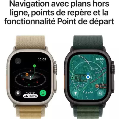 Montre Apple Watch Ultra 2 GPS + Cellular - Titanium Noir - Trail Loop Noir - M/L
