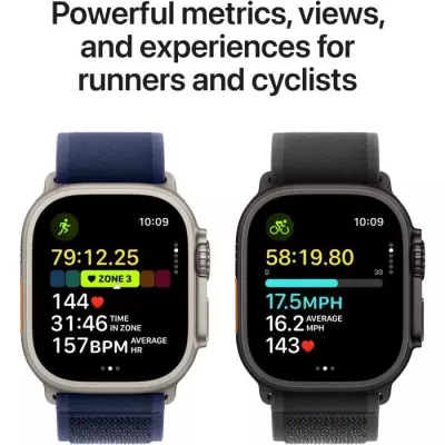Montre Apple Watch Ultra 2 GPS + Cellular - Titanium Naturel - Bracelet Navy Ocean - 49mm