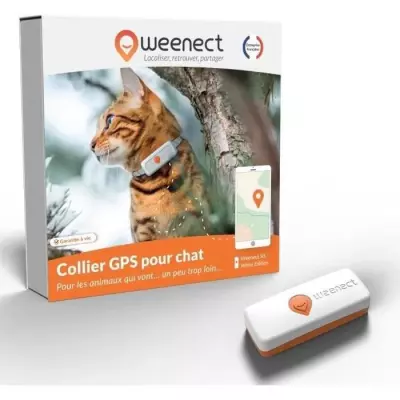 Traceur GPS pour Chat - Weenect XS Blanc 2023