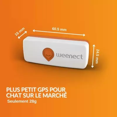 Traceur GPS pour Chat - Weenect XS Blanc 2023