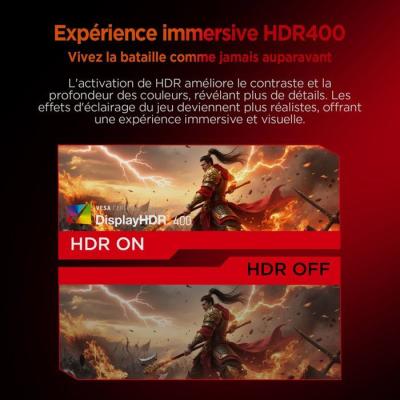 Ecran PC Gamer - HKC - 24 - FHD - 240Hz - Dalle Fast IPS - 1ms - G24H3D