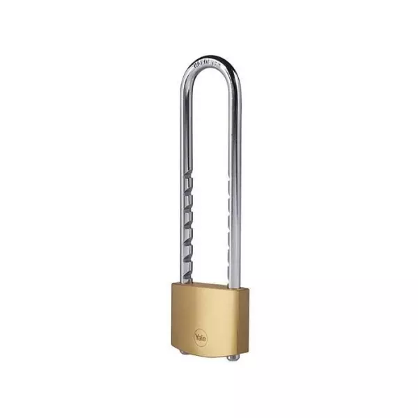 Cadenas laiton - YALE - Y110B/50/155/1 - 50 mm - Anse XL acier cémenté - 3 clés - Pour chaînes, échelles, portails, vélos