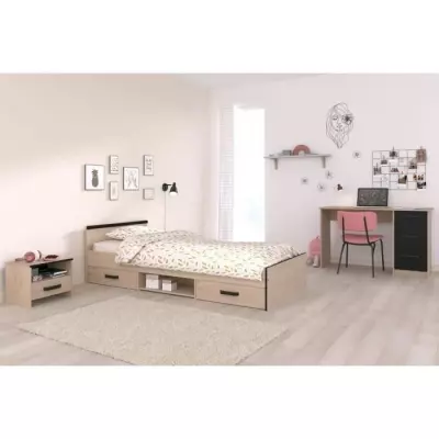 Ensemble chambre enfant ZODIAC - Lit + chevet + bureau