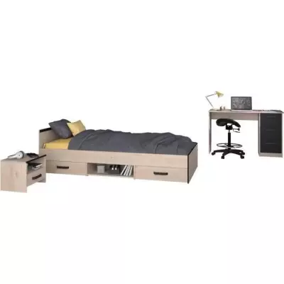 Ensemble chambre enfant ZODIAC - Lit + chevet + bureau