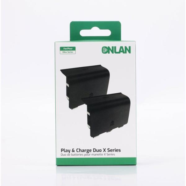 Kit Play & Charge pour 2 manettes - ONLAN - Xbox Series - Noir