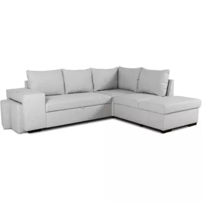 Canapé d'angle convertible réversible 4 places MITCHELL - Gris tendance