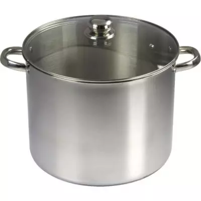 Faitout BAUMALU Traiteur inox + couvercle verre - 30 cm