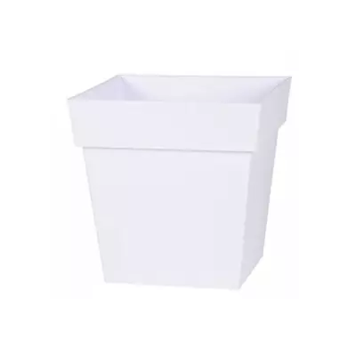 Pot de fleur carré Toscane - 32x32xH32cm - Blanc