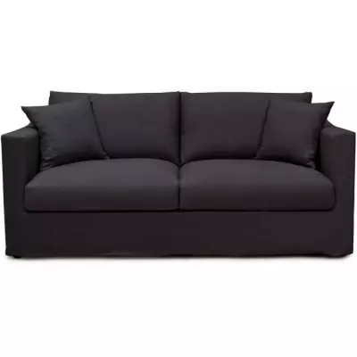 Canapé convertible MALTE 3 places - Gris Anthracite - Compact
