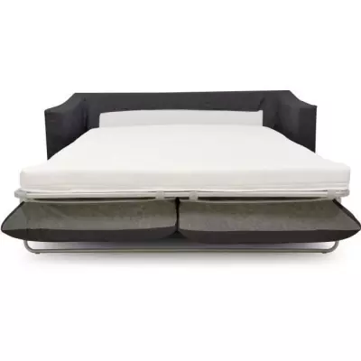 Canapé convertible MALTE 3 places - Gris Anthracite - Compact