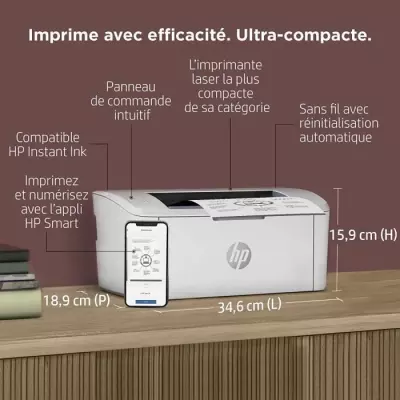 Imprimante monofonction HP LaserJet M110w - Compacte et performante