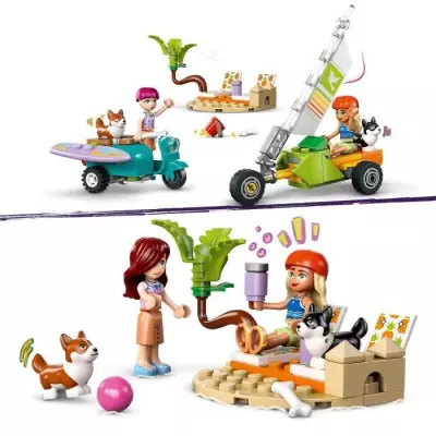 LEGO Friends 42641 Chiens Surfeurs et Aventures en Scooter - Jouet Interactif