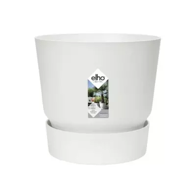 Pot de fleurs rond Greenville 25 - Blanc - Extérieur - Ø 24,48 x H 23,31 cm Pot de fleurs rond Greenville 25 - Blanc - Extérieur - Ø 24,48 x H 23,31 cm